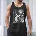 Siberian Husky Alien UFO Taking a Selfie Dog Mom Dad Men Tank Top