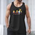 The Simpsons Father's Day Homer And Kids Bike Ride With Dad Men Tank Top