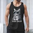 Tabby Daddy Cat Dad Graphic Grey Tabby Cat Lover Men Tank Top