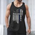 Thin Blue Line Proud Dad Police Family T-Shirt Men Tank Top