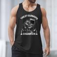 Toilet Clogging Champion Dad Joke Raccoon Trash Panda Men Tank Top