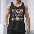 I Have Two Titles Veteran And Grumpy Dad Papa Grandpa Men Tank Top