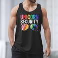 Unicorn Security Birthday Family Halloween Costume Mom Dad Men Tank Top