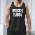 Vintage Muscle Daddy Weightlifter Dad Cool Father Workout Men Tank Top