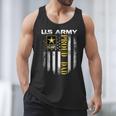 Vintage US Army Proud Dad With American Flag Men Tank Top