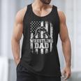 Wrestling Dad US Flag Fathers Day Wrestling Fans Men Tank Top
