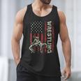 Wrestling US Flag Dad Wrestler Patriotic 4th Of July Men Tank Top