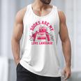 Books Are My Love Language Valentine Book Lover Men Tank Top