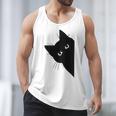 Curious Cat Peeking Sneaky Cat Cat Mom Cat Dad Men Tank Top