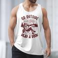 Go Outside Read a Book Vintage Bibliophiles Men Tank Top