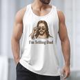I'm Telling Dad Jesus Wearing Sunglasses Christian Fathers Men Tank Top
