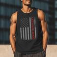 American Flag Cheer Dad Vintage Patriotic Father Cheerleader Men Tank Top