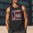 Army Dad Because I Raised A Man With Balls Men Tank Top
