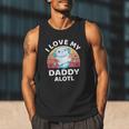 Axolotl Kids Teens Retro Sunset I Love My Daddy Men Tank Top