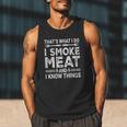 BBQ Grilling Dad Smoking Meat Barbecue Pun Pit Master Father Men Tank Top