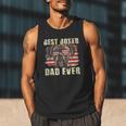 Best Boxer Dad Ever USA Flag American Dog Animal Lover Men Tank Top