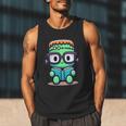 Book Lover Frankenstein's Monster With Reading Glasses Men Tank Top
