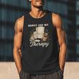Books Are My Therapy Cozy Reading Chair Artwork Men Tank Top