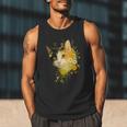 Calico Cat With Flowers For Mom Dad Women Men Kids Botanical Men Tank Top