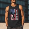 Cheer Dad American Flag Cheerleader Support Men Tank Top