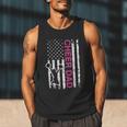 Cheer Dad Flag Pink Cheerleading Men Tank Top