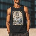 Cheer Dad Tarot Card Skeleton Cheerleading Fathers Day Men Tank Top