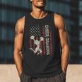 Cheer Grandpa US Flag Dad Patriotic Cheerleader Fathers Day Men Tank Top