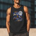 Crested Gecko Moon Retro Reptile Mom Dad Breeder Lover Men Tank Top
