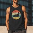 Dachshund Long Haired Dog Vintage Mom Dad Retro Men Tank Top
