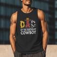Dad 1st Birthday Cowboy Western Dad Birthday Boy Men Tank Top