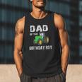 Dad Of The Birthday Boy Vintage Farm Tractor Party Family Men Tank Top