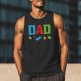 Dad Master Builder Building Bricks Blocks Family Set Parents Small Men Tank Top
