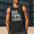 Dad Poppa Legend Vintage Distressed Bold Poppa Graphic Men Tank Top