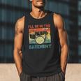 Drumming Basement Drum Set Drummer Rock Dad Grandpa Men Tank Top
