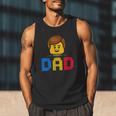 Family Dad Master Builder Building Bricks Blocks Fathers Day Men Tank Top