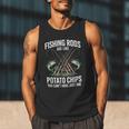 Fishing Rods Are Like Potato Chips Dad Fisherman Men Tank Top