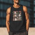 Ghost Christmas Reading Book Lover Library Christmas Teacher Men Tank Top Ghost Christmas Reading Book Lover Library Christmas Teacher Men Tank Top