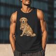 Golden Retriever I Love Dad Dog Dad Father's Day Men Tank Top