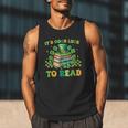 Goods Luck Read Librarian Book Patrick Days Shamrock Clover Men Tank Top
