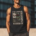 Grandpa Veteran Fathers Day Dad Veteran Camo American Flag Men Tank Top