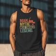 Man Myth Meat Smoker Legend Dad Grillfather BBQ Meat Smoking Men Tank Top