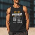 Mechanic Men Dad Hourly Rate Car Auto Garage Mechanic Men Tank Top
