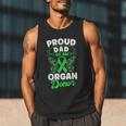 Organ Donation Green Ribbon Proud Dad Of An Organ Donor Men Tank Top