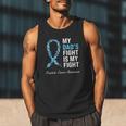 Prostate Cancer Awareness Light Blue Ribbon Dad Survivor Men Tank Top Prostate Cancer Awareness Light Blue Ribbon Dad Survivor Men Tank Top