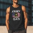 Proud To Be An Army Dad With American Flag Veteran Men Tank Top