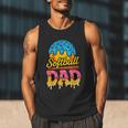 Retro Ice Cream Drip Softball Dad Game Day Dad Father's Day Men Tank Top
