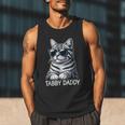 Tabby Daddy Cat Dad Graphic Grey Tabby Cat Lover Men Tank Top