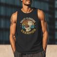 Toilet Clogging Champion Bathroom Humor Dad Jokes Men Tank Top