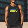 Ukrainian Dido Grandfather Dad Ukraine Flag Distressed Men Tank Top