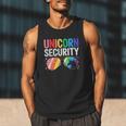 Unicorn Security Birthday Family Halloween Costume Mom Dad Men Tank Top